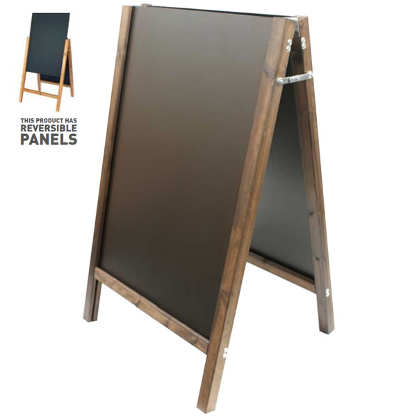Sussex Outdoor Reversible Chalkboard A Board in 6 Wood Colour Finishes